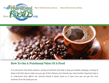 Tablet Screenshot of nutritionalfoods.org